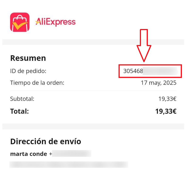 Order ID Help Example